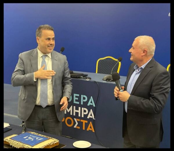 Υπουργός Επικρατείας #Σταύρο_Παπασταύρου & Γραμματέας ΑμεΑ της ΝΔ Κώστας Λολίτσας 