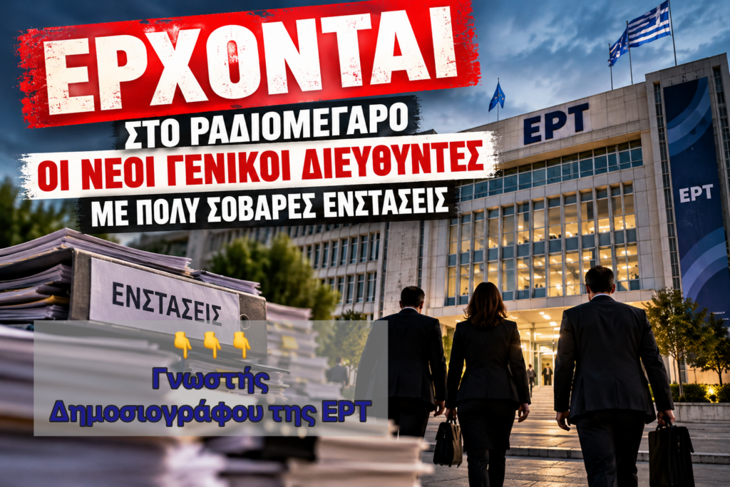 ΕΡΤ: Στο μικροσκόπιο οι επιλογές Γενικών Διευθυντών – Οι δύο ενστάσεις, η παραίτηση Ατσιδάκου και η κρίσιμη Επιτροπή